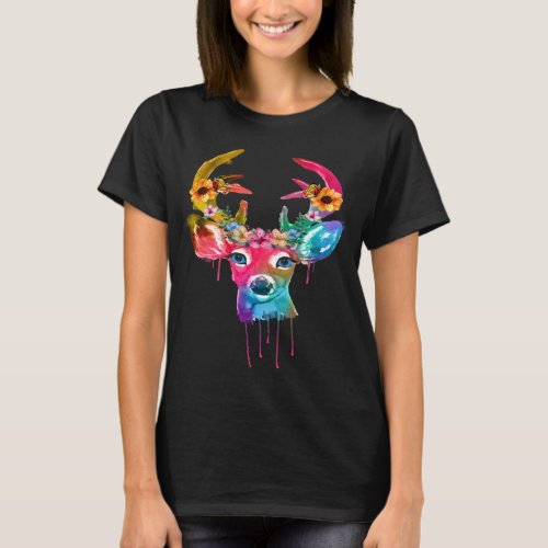 Rainbow Deer T_Shirt