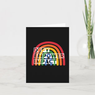 Rainbow Defy Empower Impact Sticker Card