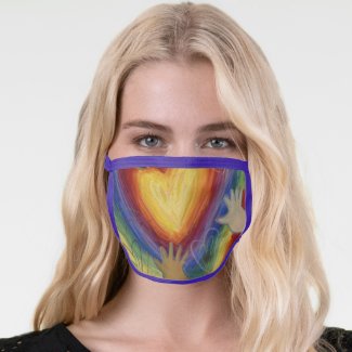 Rainbow DEI Love Hearts Custom Art Face Mask