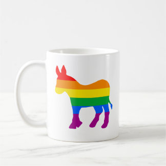 Rainbow Democrat Coffee Mug