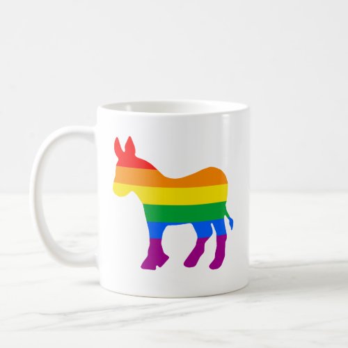 Rainbow Democrat Coffee Mug