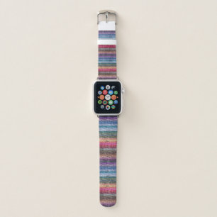 Rainbow Denim Pattern Apple Watch Band