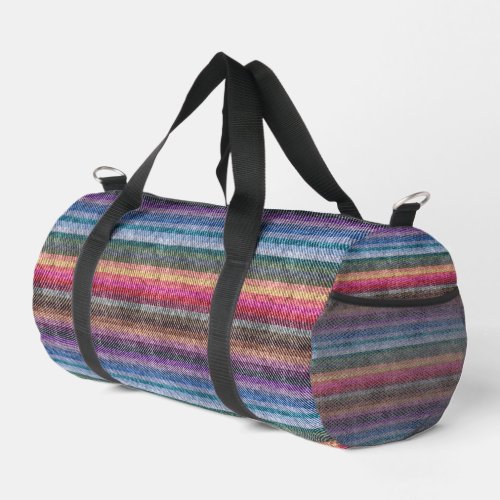 Rainbow Denim Pattern Duffle Bag