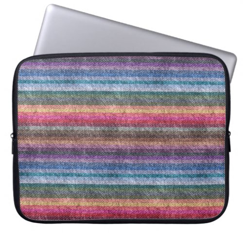 Rainbow Denim Pattern Laptop Sleeve