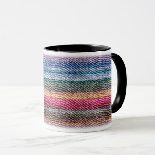 Rainbow Denim Pattern Mug