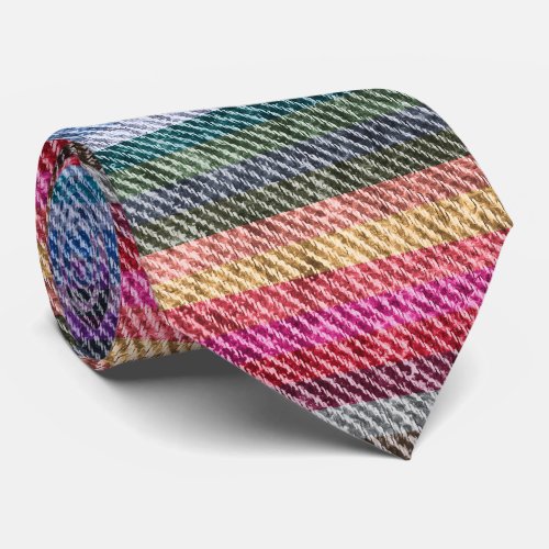 Rainbow Denim Pattern Neck Tie