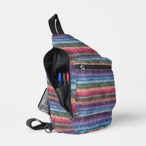 Rainbow Denim Pattern Sling Bag