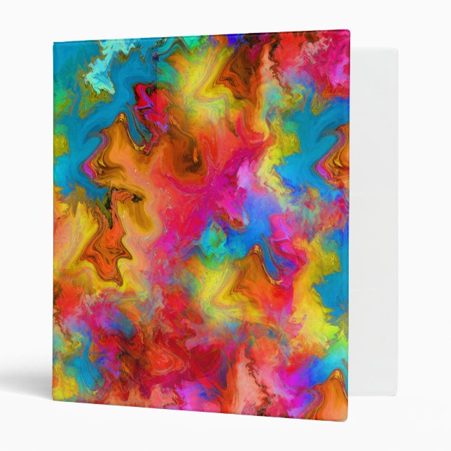 rainbow design 3 ring binder (Front/Inside)