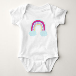 Rainbow design baby girl bodysuit