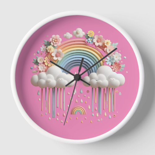 Rainbow design clock