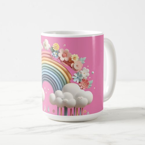Rainbow design coffee mug