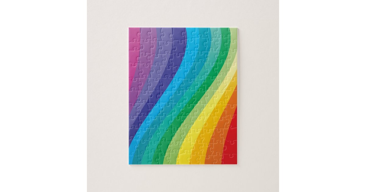 Rainbow design jigsaw puzzle Zazzle