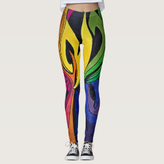 rainbow design leggings