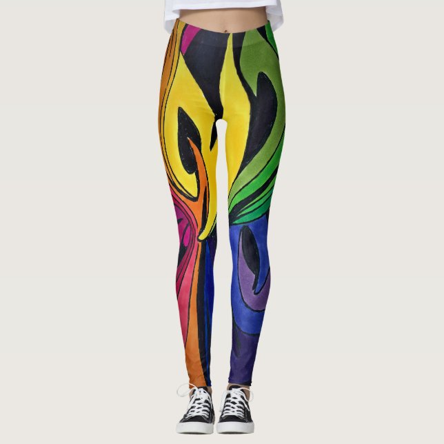 rainbow design leggings (Front)