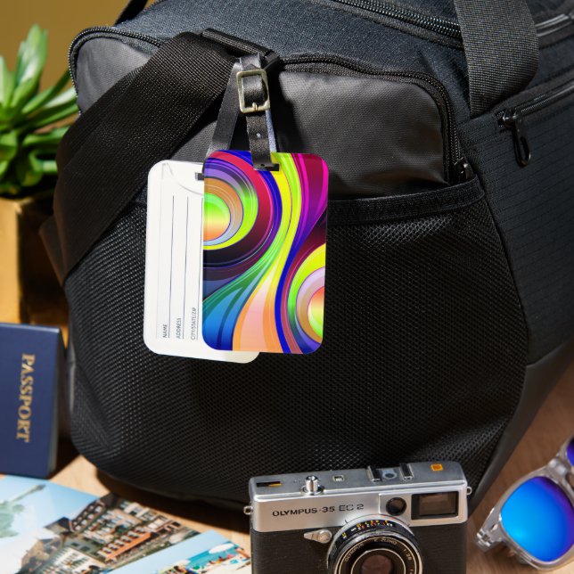 Rainbow Design Luggage Tag (Front & Back)