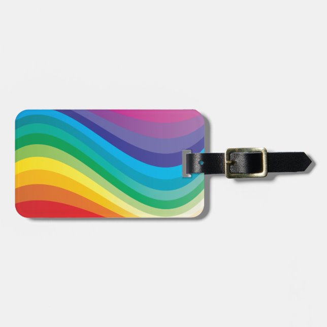 Rainbow design luggage tag (Front Horizontal)