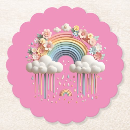 Rainbow Design Paper Coaster