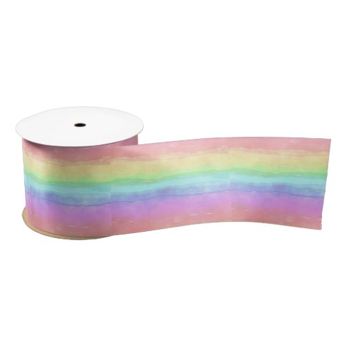 Rainbow Design Satin Ribbon
