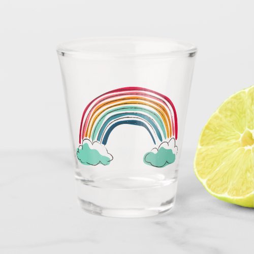 Rainbow Design Shot Glass
