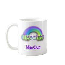 Rainbow Design Teacher Mug