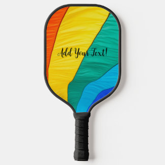 Rainbow Design with Personalization  Pickleball Paddle