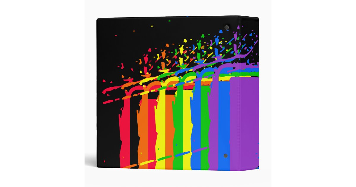 Rainbow Designed Binder | Zazzle