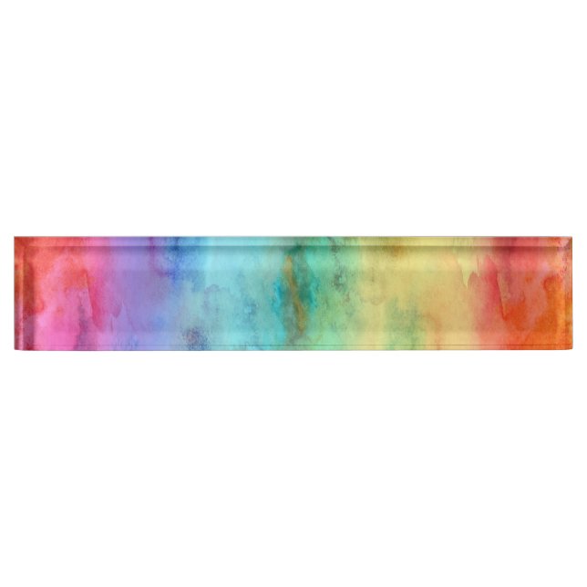 Rainbow Desk Name Plate (Front)