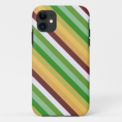 Rainbow diagonal stripes pattern iPhone 11 case