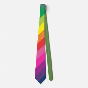 Rainbow Diagonal Stripes Tie