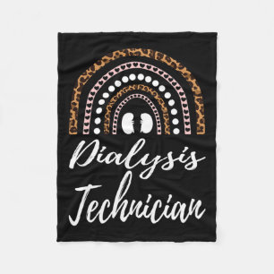 Rainbow Dialysis Technician And Dialysis Nurses Fleece Blanket