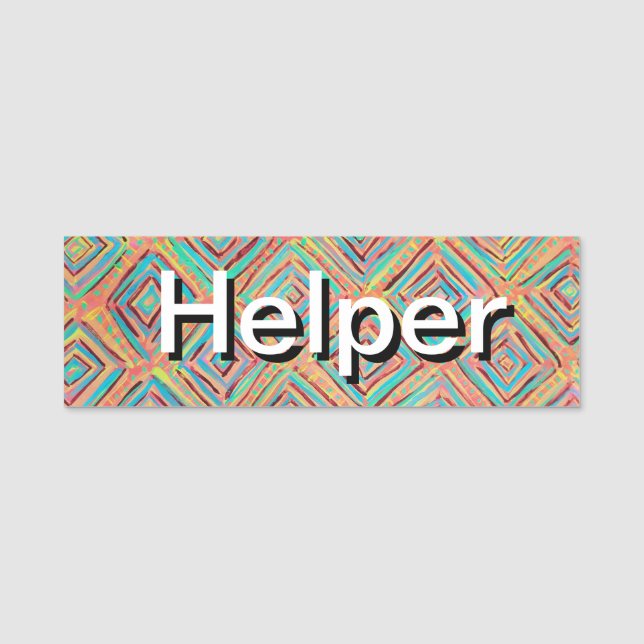 rainbow diamond painting name tag (Front)