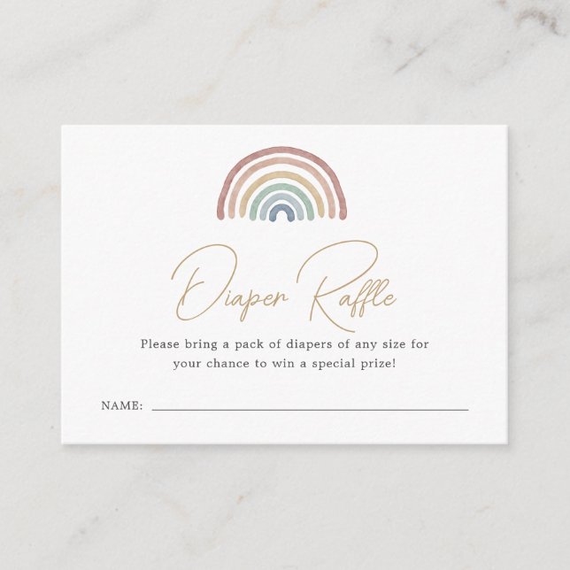 Rainbow Diaper Raffle Card (Front)