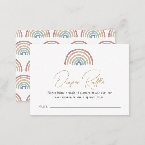 Rainbow Diaper Raffle Card