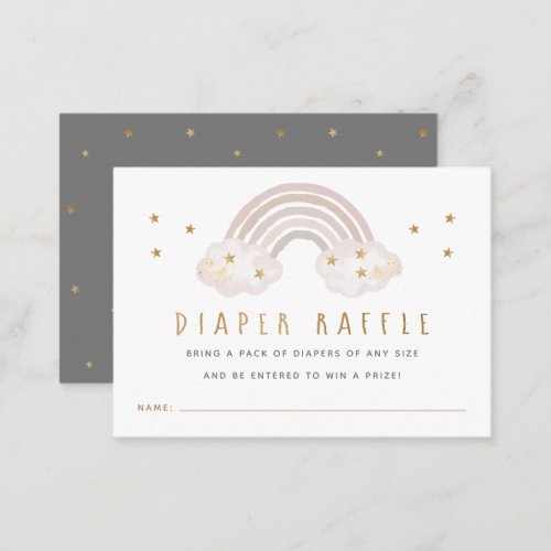 Rainbow Diaper Raffle Insert Card
