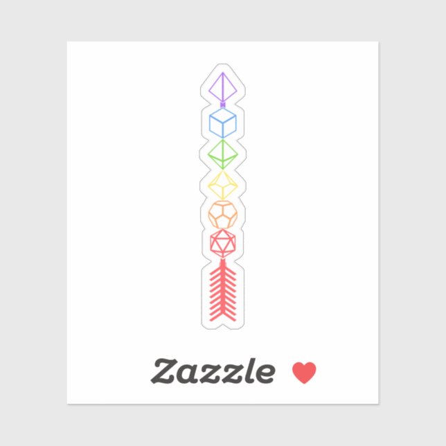 Rainbow Dice Arrow of the Ranger Sticker (Sheet)