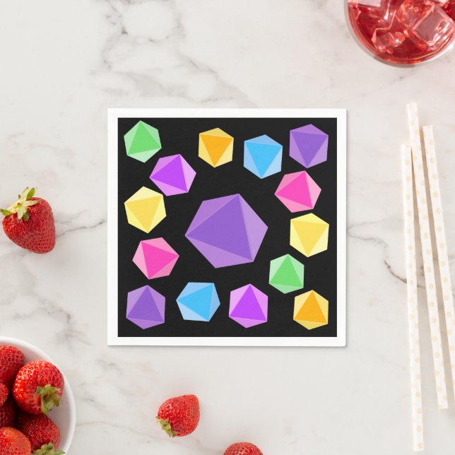 Rainbow Dice Napkins (Insitu)