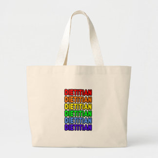 Rainbow Dietitian Large Tote Bag