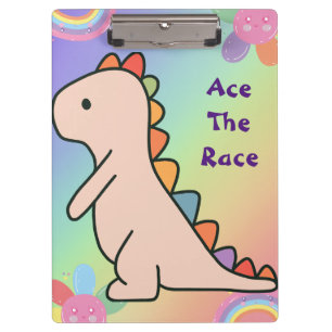 Rainbow Dinosaur themed Clipboard