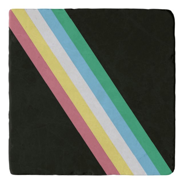 Rainbow Disability Pride Flag Trivet (Front)
