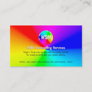 Rainbow Disc LGBT Counselling Services Business Card