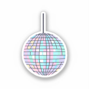 Rainbow Disco Ball Sticker