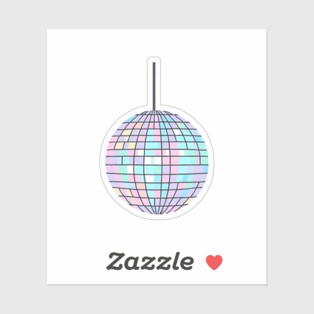 Rainbow Disco Ball Sticker (Sheet)