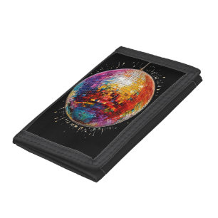 Rainbow Disco Ball Tri-fold Wallet