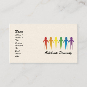 Rainbow Diversity Customizable Business Cards
