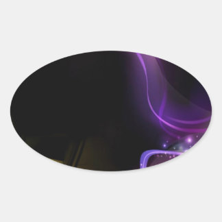 RAINBOW DJ OVAL STICKER