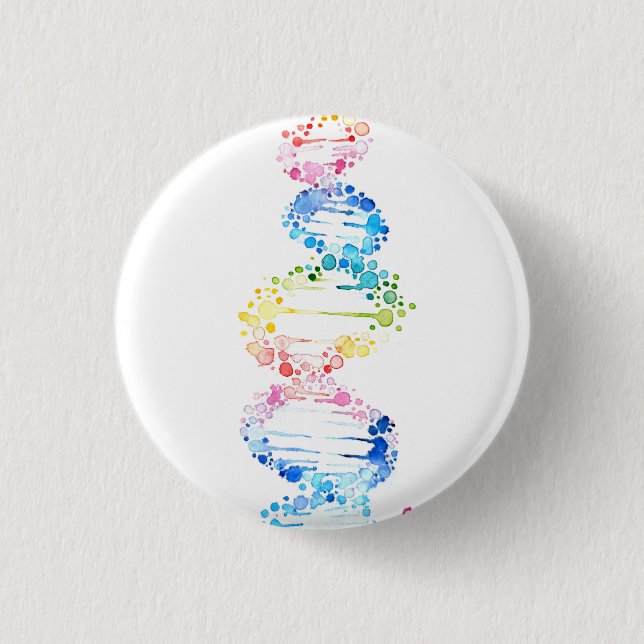 Rainbow DNA Button (Front)