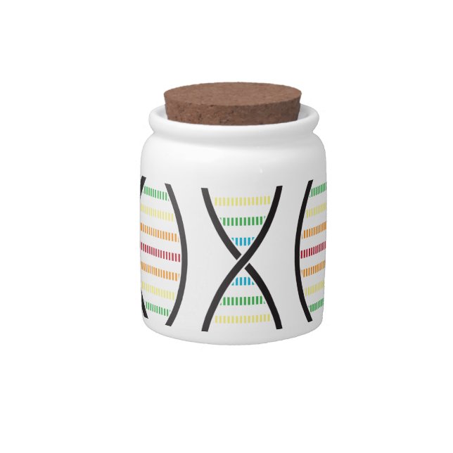 Rainbow DNA Strands Candy Jar (Front)