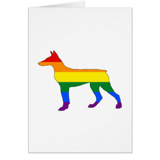 Rainbow Doberman Cards