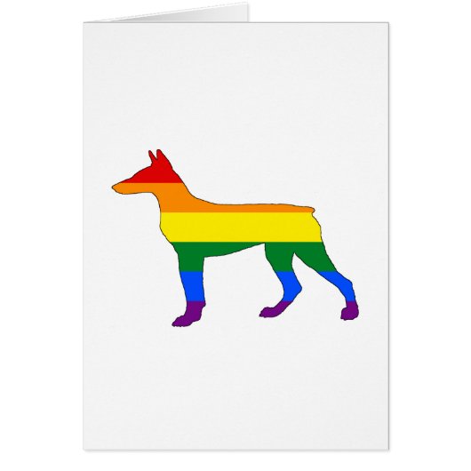 Rainbow Doberman Cards (Front)