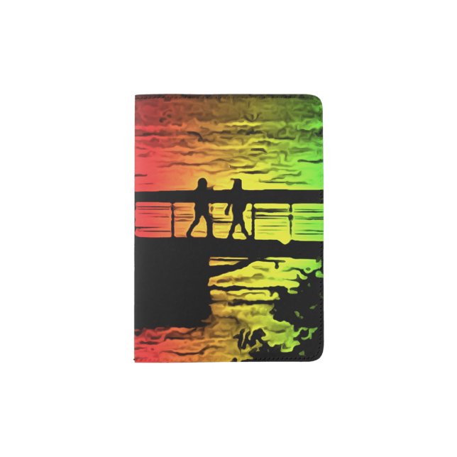 Rainbow Dock Silhouettes Passport Cover (Front)